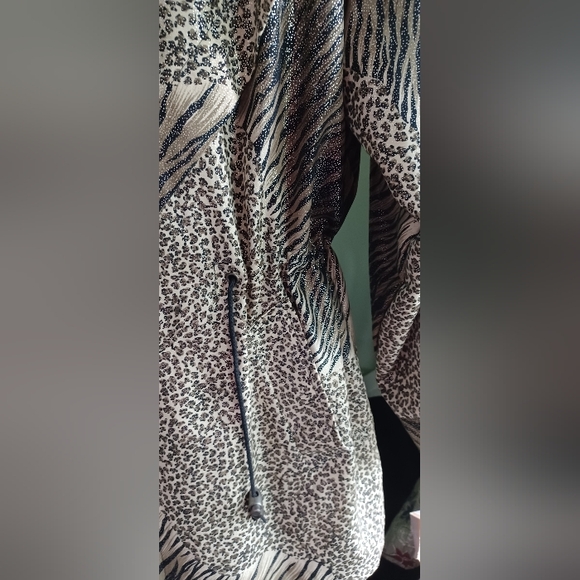VINTAGE 60'S LEOPARD PRINT FULLY LINED  ADJUST JACKET/TOP 1 Size Jackets Galore - Picture 2 of 6